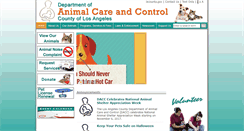 Desktop Screenshot of animalcare.lacounty.gov